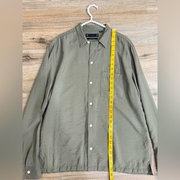 AllSaints Commune Olive Shirt Size L - Picture 7 of 10
